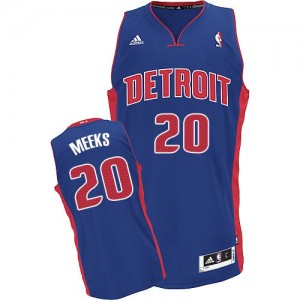 Detroit Pistons Jodie Meeks #20 Road Swingman Maillot d'équipe de NBA - Bleu royal pour Homme
