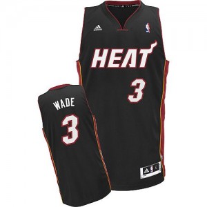 Maillot Swingman Miami Heat NBA Road Noir - #3 Dwyane Wade - Homme