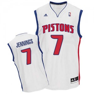 Maillot Swingman Detroit Pistons NBA Home Blanc - #7 Brandon Jennings - Homme