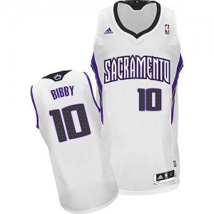 Maillot NBA Blanc Mike Bibby #10 Sacramento Kings Home Swingman Homme Adidas
