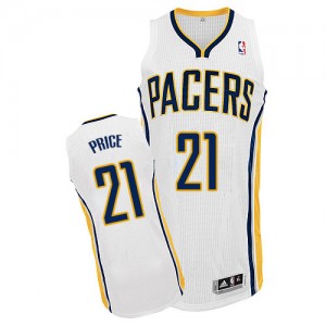 Maillot NBA Indiana Pacers #21 A.J. Price Blanc Adidas Authentic Home - Homme