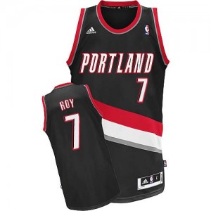 Maillot NBA Noir Brandon Roy #7 Portland Trail Blazers Road Swingman Homme Adidas