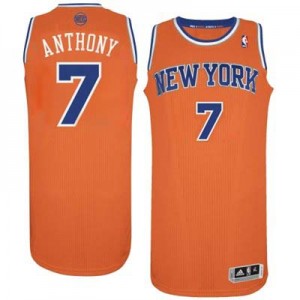 Maillot Authentic New York Knicks NBA Alternate Orange - #7 Carmelo Anthony - Homme