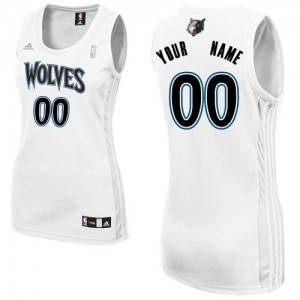 Minnesota Timberwolves Personnalisé Adidas Home Blanc Maillot d'équipe de NBA magasin d'usine - Swingman pour Femme