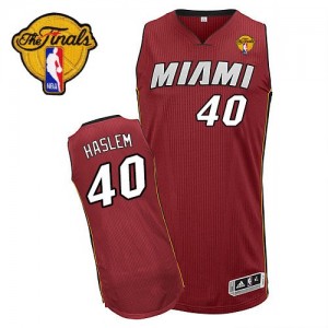Miami Heat #40 Adidas Alternate Finals Patch Rouge Authentic Maillot d'équipe de NBA la vente - Udonis Haslem pour Homme