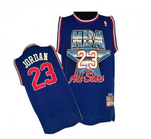 Maillot NBA Chicago Bulls #23 Michael Jordan Bleu Mitchell and Ness Authentic 1992 All Star Throwback - Homme