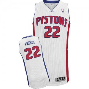 Detroit Pistons Tayshaun Prince #22 Home Authentic Maillot d'équipe de NBA - Blanc pour Homme