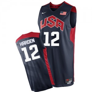 Maillot NBA Team USA #12 James Harden Bleu marin Nike Authentic 2012 Olympics - Homme