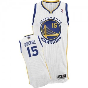 Golden State Warriors Latrell Sprewell #15 Home Authentic Maillot d'équipe de NBA - Blanc pour Homme