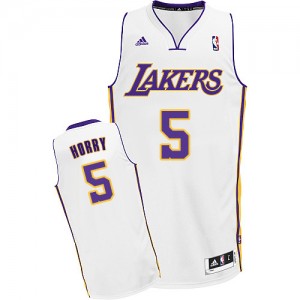 Los Angeles Lakers #5 Adidas Alternate Blanc Swingman Maillot d'équipe de NBA prix d'usine en ligne - Robert Horry pour Homme