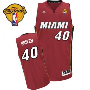 Maillot NBA Miami Heat #40 Udonis Haslem Rouge Adidas Swingman Alternate Finals Patch - Homme