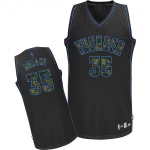 Maillot NBA Camo noir Kevin Durant #35 Oklahoma City Thunder Fashion Authentic Homme Adidas
