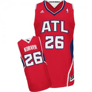 Maillot NBA Rouge Kyle Korver #26 Atlanta Hawks Alternate Swingman Homme Adidas