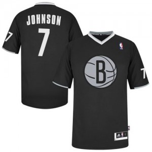 Brooklyn Nets Joe Johnson #7 2013 Christmas Day Authentic Maillot d'équipe de NBA - Noir pour Homme