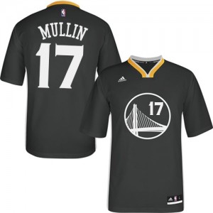 Maillot NBA Authentic Chris Mullin #17 Golden State Warriors Alternate Noir - Homme
