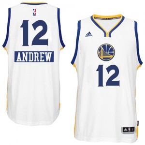Golden State Warriors #12 Adidas 2014-15 Christmas Day Blanc Authentic Maillot d'équipe de NBA Prix d'usine - Andrew Bogut pour Homme