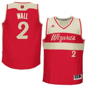 Maillot NBA Authentic John Wall #2 Washington Wizards 2015-16 Christmas Day Rouge - Homme