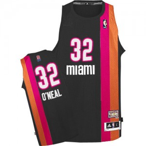 Miami Heat Shaquille O'Neal #32 ABA Hardwood Classic Authentic Maillot d'équipe de NBA - Noir pour Homme