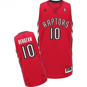 Toronto Raptors #10 Adidas Road Rouge Swingman Maillot d'équipe de NBA pas cher - DeMar DeRozan pour Homme