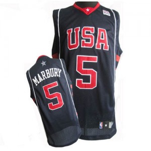 Maillot NBA Bleu marin Stephon Marbury #5 Team USA Summer Olympics Authentic Homme Nike