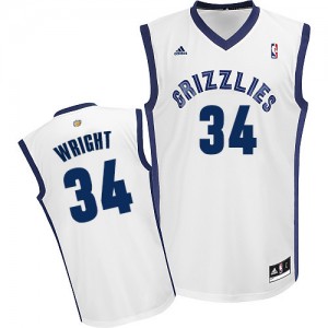 Maillot NBA Memphis Grizzlies #34 Brandan Wright Blanc Adidas Swingman Home - Homme