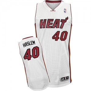 Maillot NBA Authentic Udonis Haslem #40 Miami Heat Home Blanc - Homme