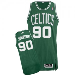 Maillot NBA Authentic Amir Johnson #90 Boston Celtics Road Vert (No Blanc) - Homme