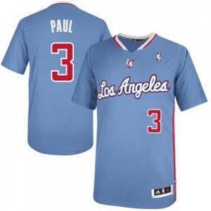 Maillot NBA Los Angeles Clippers #3 Chris Paul Bleu royal Adidas Authentic Pride - Homme