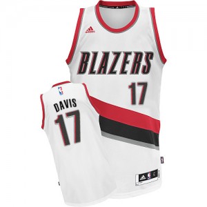 Portland Trail Blazers #17 Adidas Home Blanc Swingman Maillot d'équipe de NBA Le meilleur cadeau - Ed Davis pour Homme