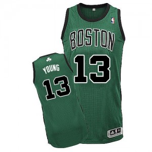 Maillot Adidas Vert (No. noir) Alternate Authentic Boston Celtics - James Young #13 - Homme