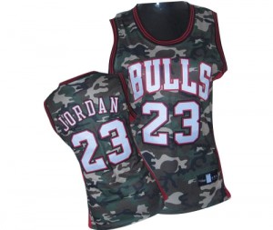 Maillot NBA Camo Michael Jordan #23 Chicago Bulls Stealth Collection Authentic Femme Adidas