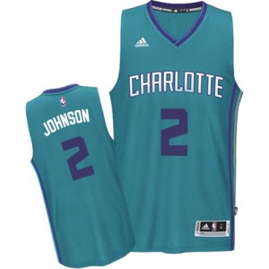 Charlotte Hornets Larry Johnson #2 Road Swingman Maillot d'équipe de NBA - Bleu clair pour Homme