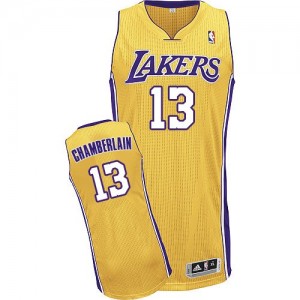 Maillot NBA Or Wilt Chamberlain #13 Los Angeles Lakers Home Authentic Homme Adidas