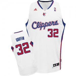 Maillot NBA Blanc Blake Griffin #32 Los Angeles Clippers Home Swingman Homme Adidas