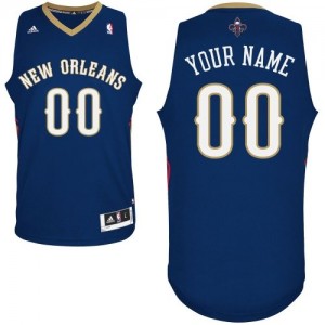 Maillot NBA Bleu marin Swingman Personnalisé New Orleans Pelicans Road Enfants Adidas
