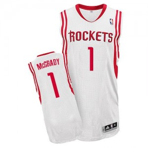 Maillot Authentic Houston Rockets NBA Home Blanc - #1 Tracy McGrady - Homme