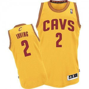 Maillot Adidas Or Alternate Authentic Cleveland Cavaliers - Kyrie Irving #2 - Homme