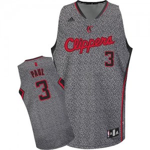 Maillot Adidas Gris Static Fashion Swingman Los Angeles Clippers - Chris Paul #3 - Homme