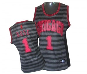 Maillot NBA Gris noir Derrick Rose #1 Chicago Bulls Groove Swingman Femme Adidas