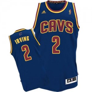 Cleveland Cavaliers #2 Adidas CavFanatic Bleu marin Swingman Maillot d'équipe de NBA Braderie - Kyrie Irving pour Homme