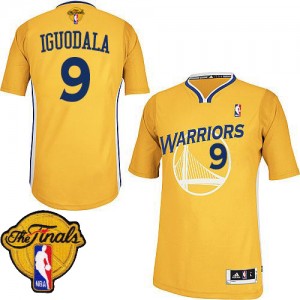 Maillot Adidas Or Alternate 2015 The Finals Patch Authentic Golden State Warriors - Andre Iguodala #9 - Homme