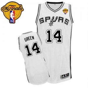 Maillot Adidas Blanc Home Finals Patch Authentic San Antonio Spurs - Danny Green #14 - Homme