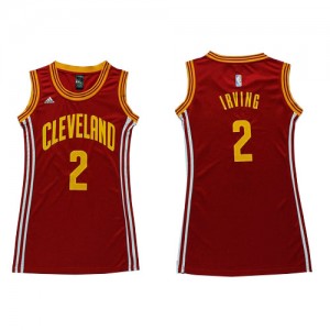 Maillot NBA Cleveland Cavaliers #2 Kyrie Irving Vin Rouge Adidas Swingman Dress - Femme