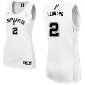 San Antonio Spurs #2 Adidas Home Blanc Swingman Maillot d'équipe de NBA Promotions - Kawhi Leonard pour Femme