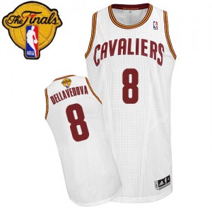 Cleveland Cavaliers Matthew Dellavedova #8 Home 2015 The Finals Patch Authentic Maillot d'équipe de NBA - Blanc pour Homme