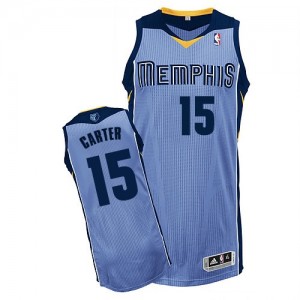 Maillot NBA Memphis Grizzlies #15 Vince Carter Bleu clair Adidas Authentic Alternate - Homme