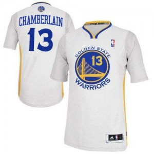 Maillot Adidas Blanc Alternate Authentic Golden State Warriors - Wilt Chamberlain #13 - Homme