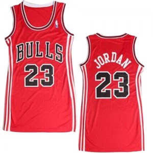 Maillot NBA Rouge Michael Jordan #23 Chicago Bulls Dress Authentic Femme Adidas