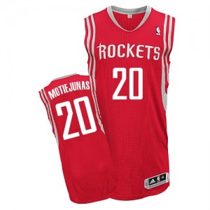 Houston Rockets Donatas Motiejunas #20 Road Authentic Maillot d'équipe de NBA - Rouge pour Homme