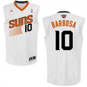 Maillot NBA Phoenix Suns #10 Leandro Barbosa Blanc Adidas Swingman Home - Homme